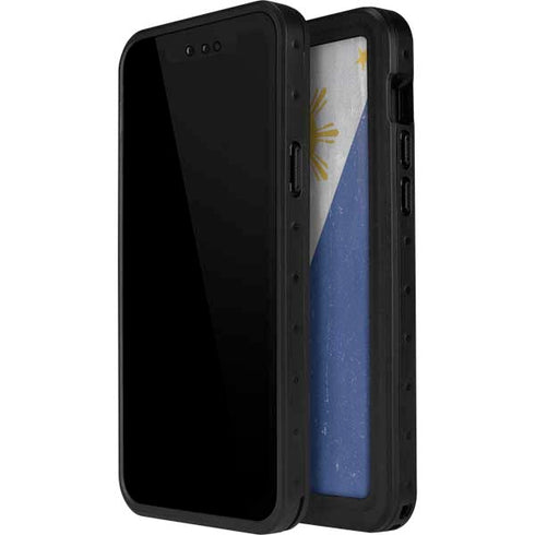 Philippines Flag Distressed iPhone 14 Pro Max Waterproof Case